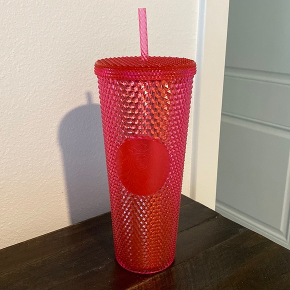 Hot Pink Studded Starbucks Cup - Picture 1 of 4